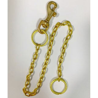 พวงกุญแจทองเหลือง สร้อยโซ่ความยาว30เซนติเมตร ใช้เกี่ยวกระเป๋าสตางค์ สำหรับกันหล่น ห่วงวงกลมห้อยหูเข็มขัด