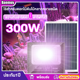 ไฟปลูกต้นไม้ โคมไฟปลูกต้นไม้โซล่าเซลล์ แสงสีม่วง300W ไฟปลูกต้นไม้led  Solar plant growth lamp