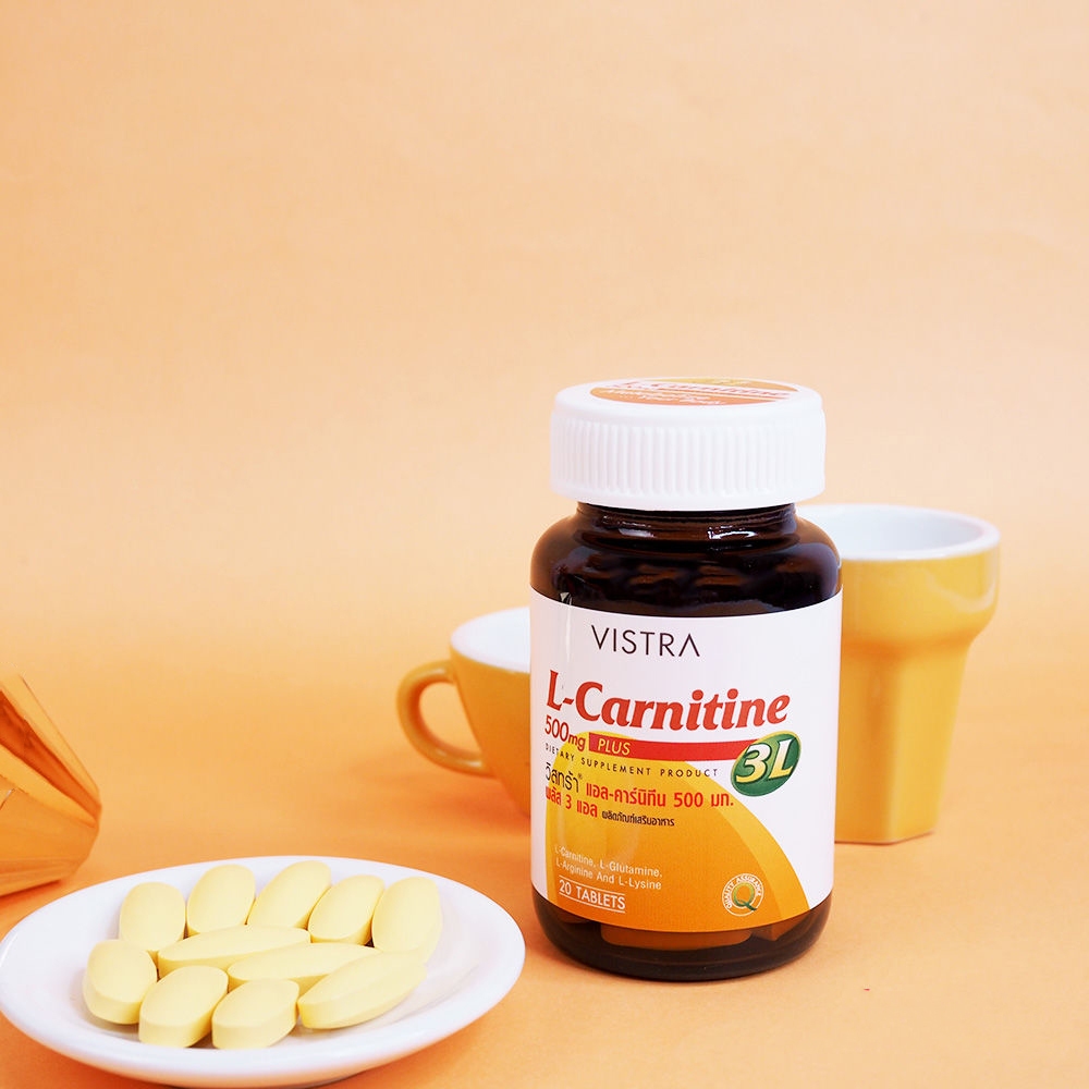 vistra l carnitine VISTRA L-Carnitine 500 mg Plus 3L (30เม็ด)