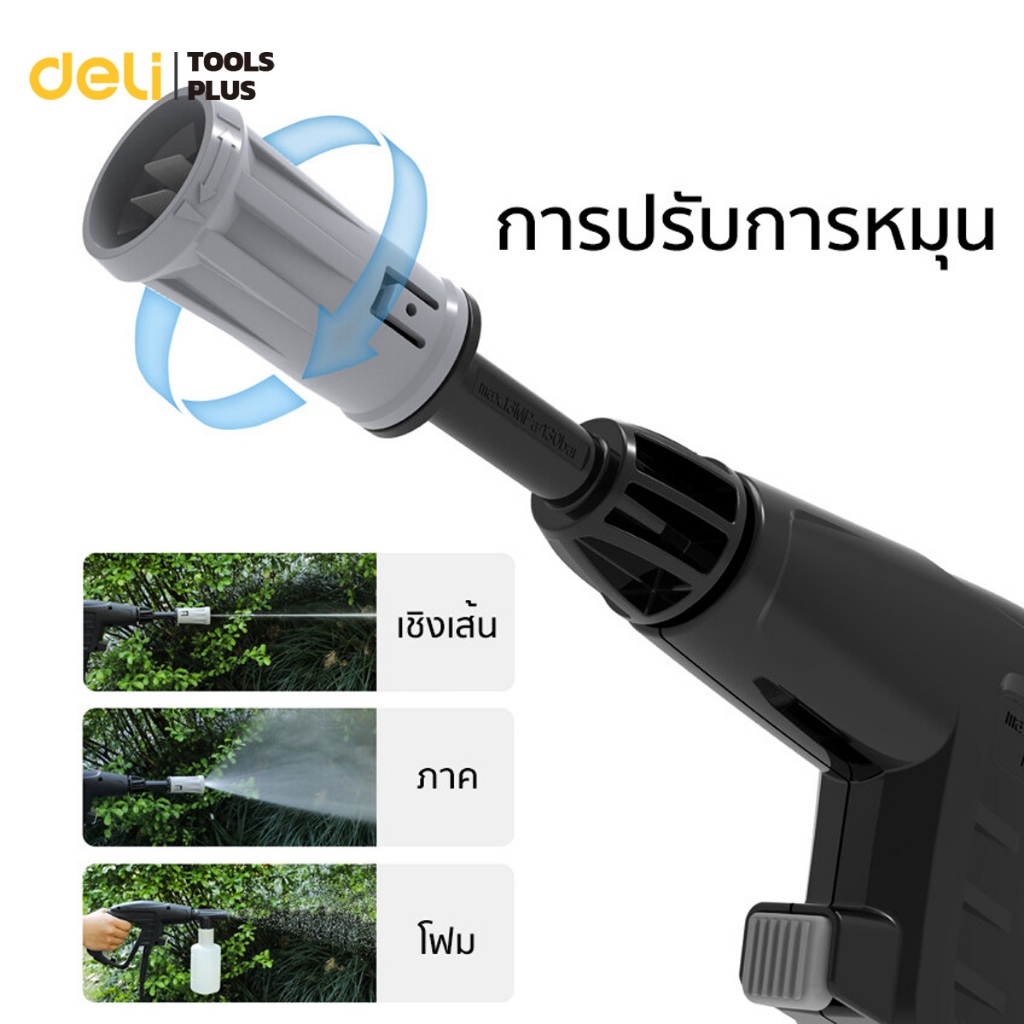 deli-เครื่องฉีดน้ำแรงดันสูง-เครื่องฉีดน้ำล้างรถ-1200w-high-pressure-washer