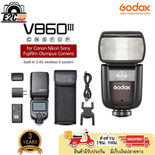 FLASH GODOX KIT V860III แฟลชกล้อง Speedlite E-TTL HSS Flash Light  For Canon Nikon Fuji