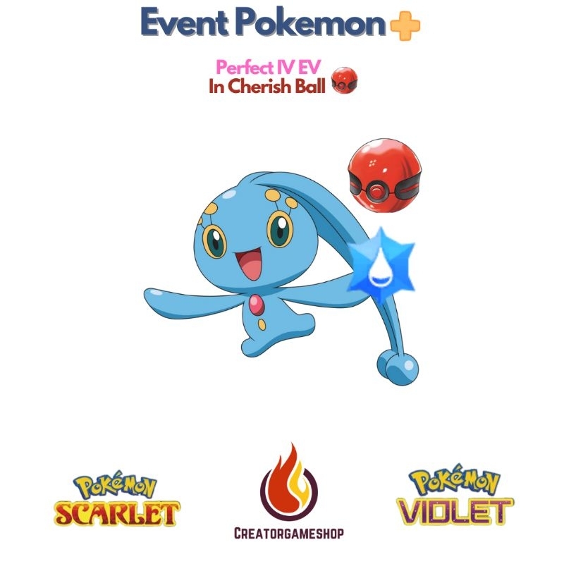 Manaphy 6IV Shiny Per Pok&eacute;mon Scarlatto E Viola - Commercio In Gioco