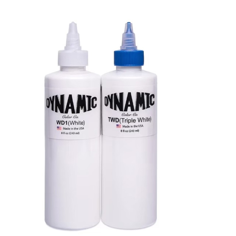 หมึกสัก ไดนามิก DYNAMIC INK [แท้] WD1 (White) TWD (Triple white) 8 ...