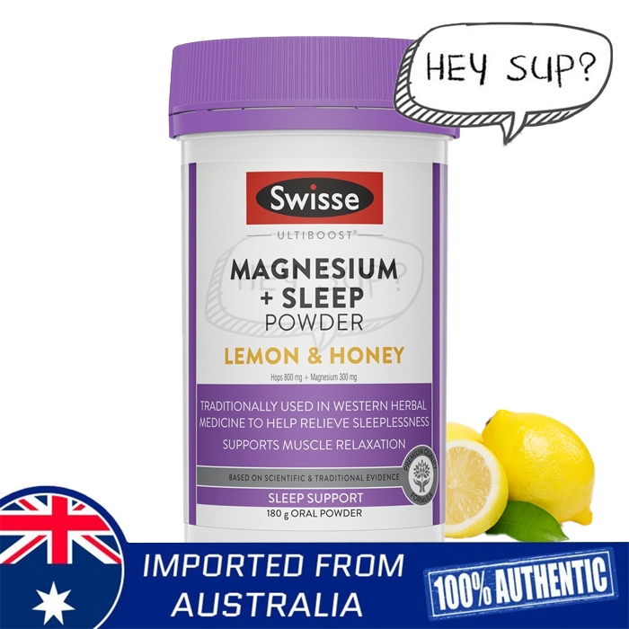 Swisse Ultiboost Magnesium + Sleep Powder - Lemon & Honey Flavor 180g ...