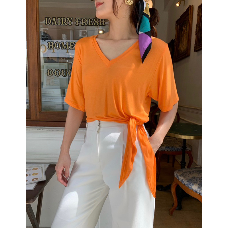 Charlotte irony | Casual tie front top