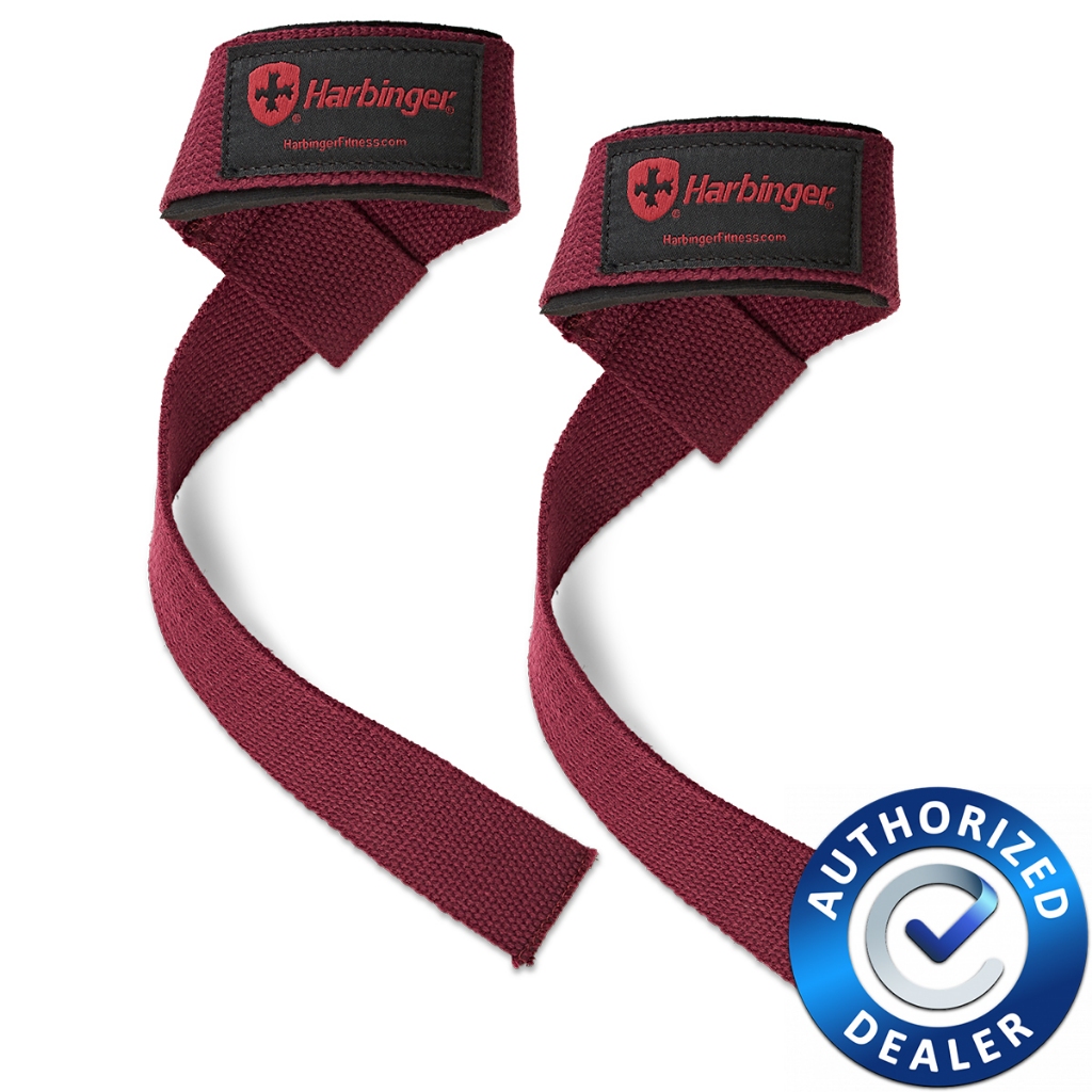 Harbinger Padded Cotton Lifting Straps Merlot Shopee Thailand