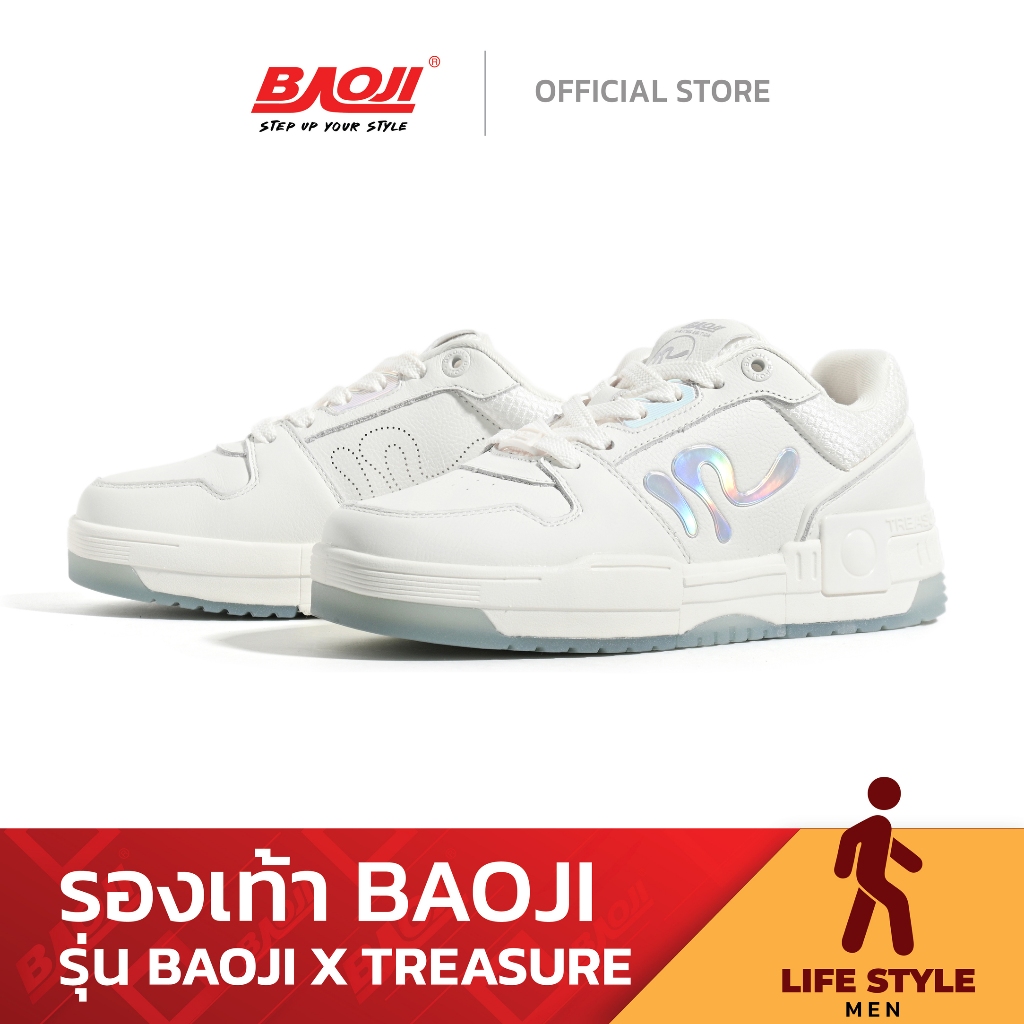 ภาพหน้าปกสินค้าBaoji บาโอจิ รองเท้าผ้าใบ รุ่น Collaboration BAOJIxTREASURE สีขาว จากร้าน baoji_officialshop บน Shopee