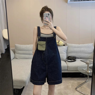 Manyjeans Shorts Overalls เอี๊ยมกางเกงยีนส์ขาสั้น(สินค้าพร้อมส่งในไทย)