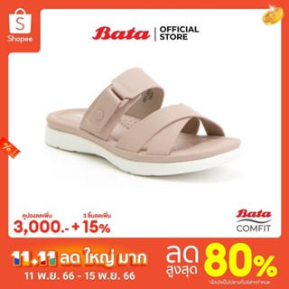 *Best Seller* Bata Comfit รองเท้าแตะเพื่อสุขภาพ รองเท้าแตะแบบสวม รุ่นเบลล่าใส่ Comfortwithstyle สำหรับผู้หญิง นุ่ม ใส่สบาย สีชมพูกะปิ 6615392