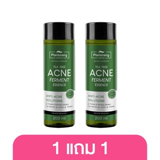 [ 1แถม1 ] Plantnery Tea Tree Ferment Essence 200 ml. น้ำตบ ทีทรี สูตรลดสิวและควบคุมความมัน กระชับรูขุมขน