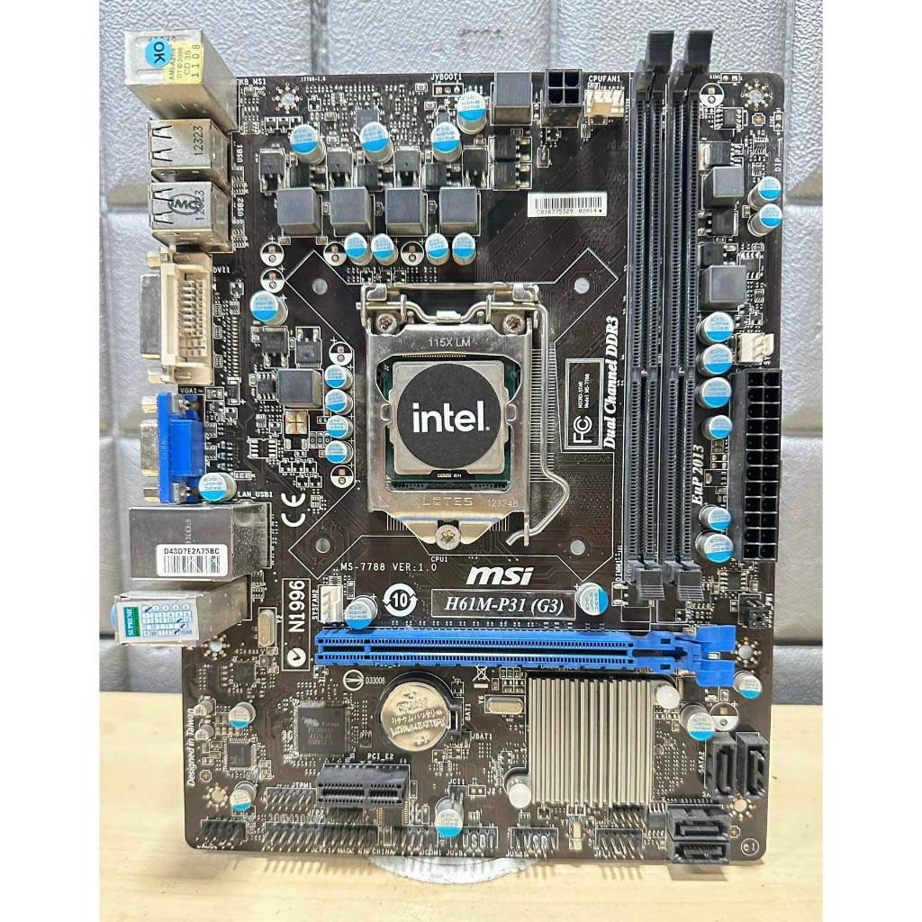 เมนบอร์ด MSI INTEL LGA1155 H61คละรุ่นมือสองสภาพดี | Shopee Thailand