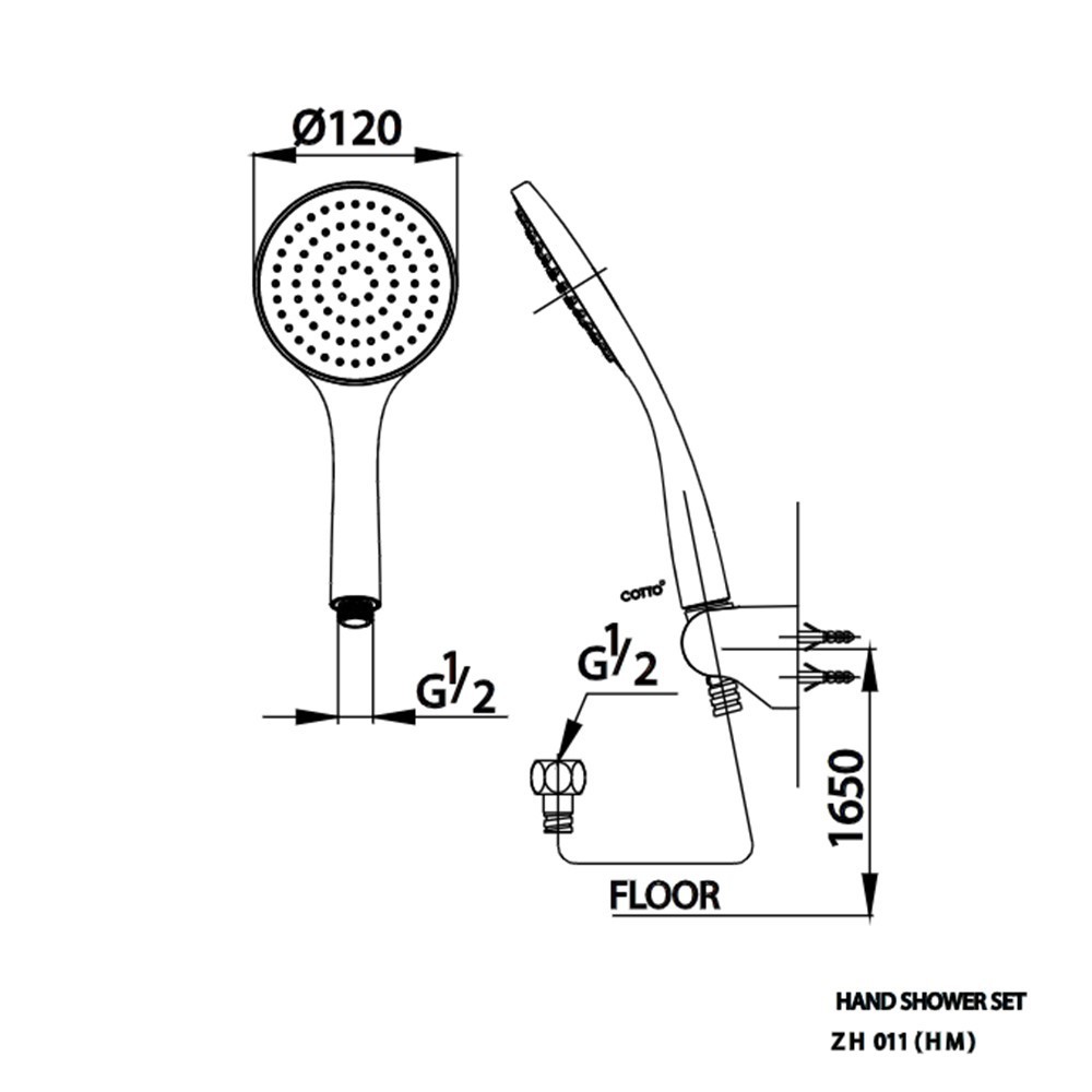 cotto-ฝักบัวพร้อมสาย-รุ่น-zh011-hm-1-ฟังก์ชั่น