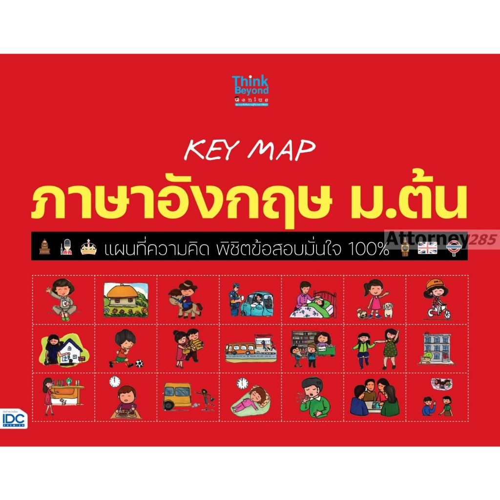 หนังสือ KEY MAP ภาษาอังกฤษ ม.ต้น แผนที่ความคิด พิชิตข้อสอบมั่นใจ 100