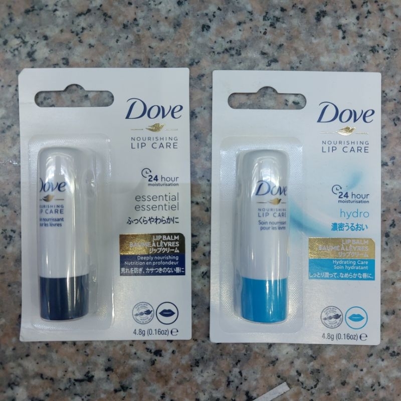 Dove nourishing lip care 4.8g. บำรุงฝีปากช่วย ให้ริมฝีปากชุ่มชื่นไม่