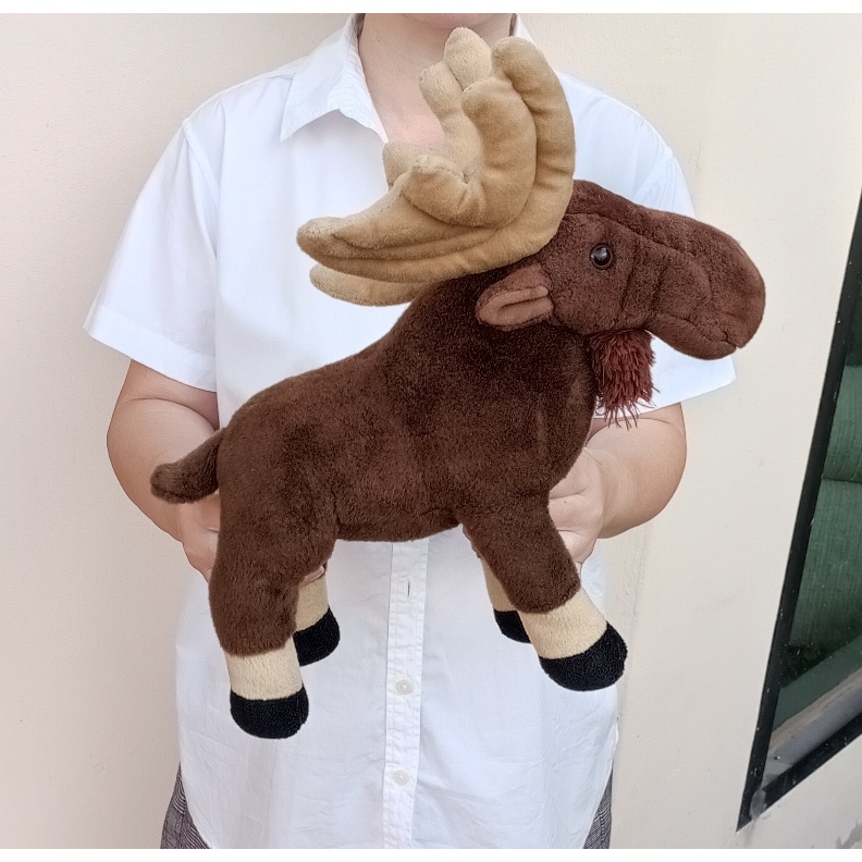 ตุ๊กตากวางมูส K&M Wild Republic Standing Moose ขนาด 14 นิ้ว Shopee