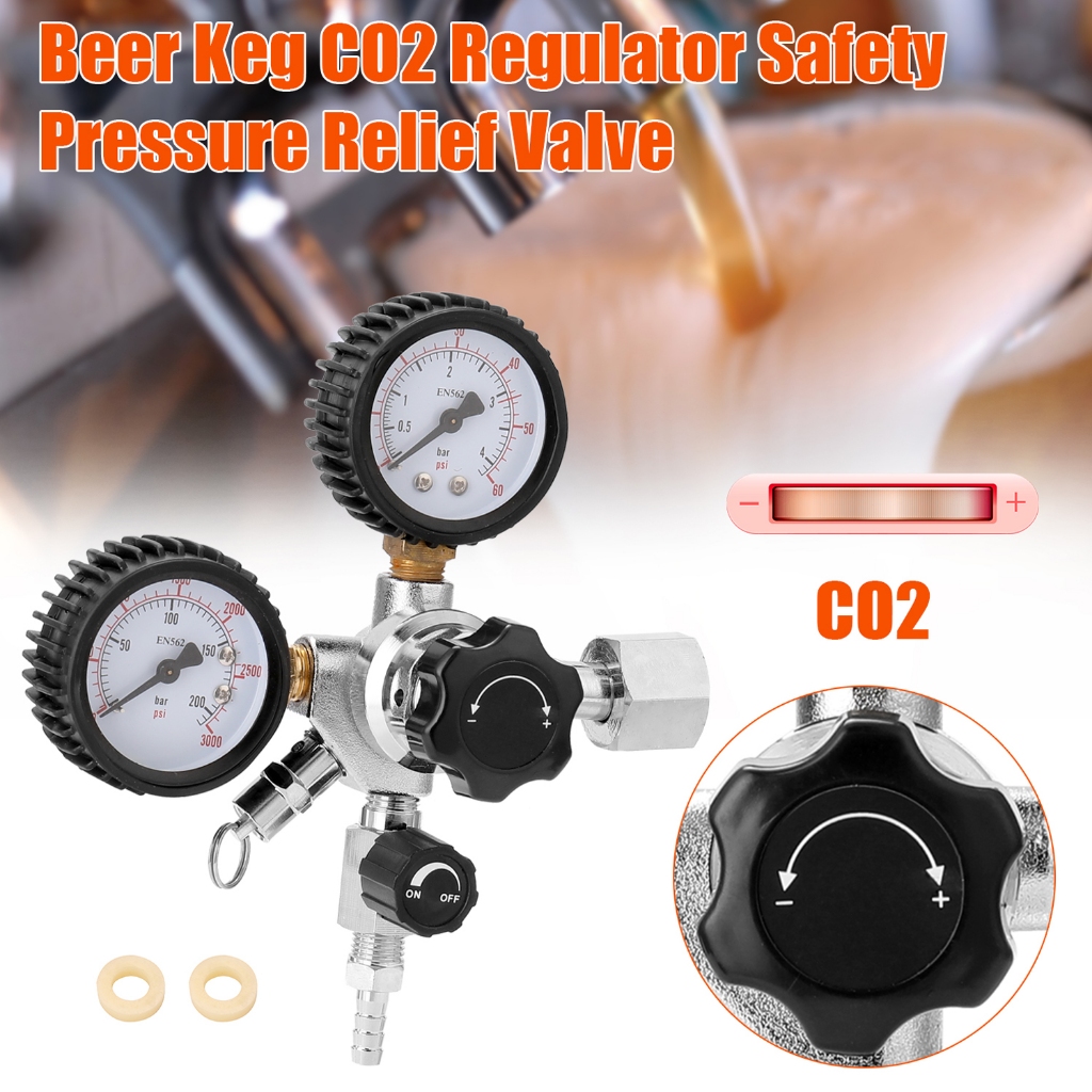 Beer CO2 Keg Regulator Safety Pressure Relief Valve 03000 PSI Tanks