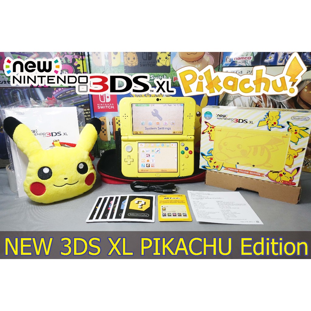 Nintendo NEW 3DS XL Pikachu Edition เครื่องเล่นแท้ ZONE US Shopee
