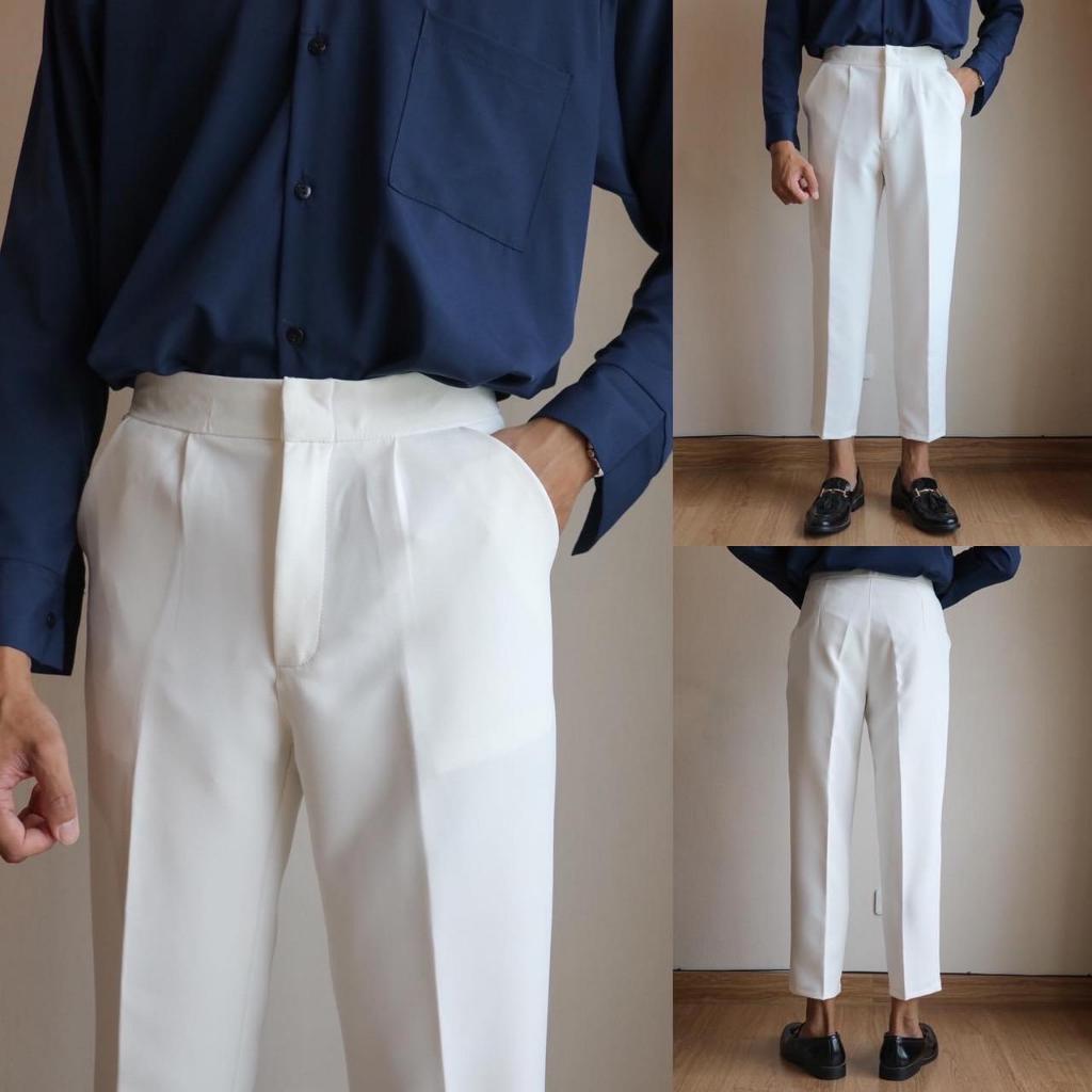 [Plus size เอว38-42] BARON COMMON Pants สแล็คขายาว ขาเต่อ เอวสูง ไซส์ ...