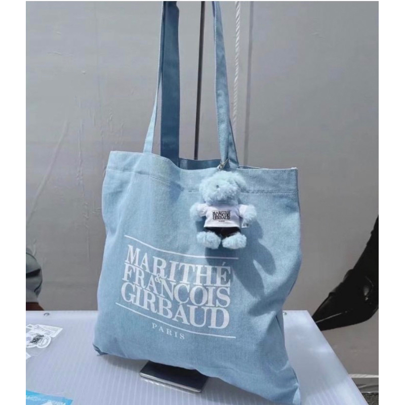 ☆Marithe + Francois Girbaud☆ CLASSIC LOGO DENIM ECO BAG da Promo Marithe + Francois Girbaud Classic Logo Denim Eco Bag