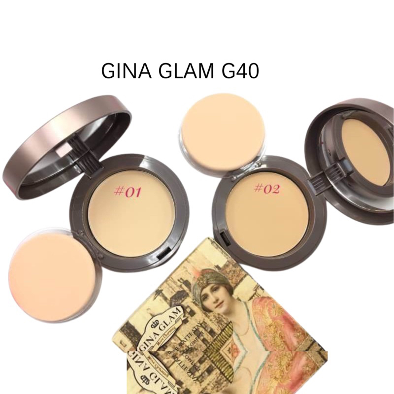 Gina Glam G40 จีน่า เกลม แป้งจีน่า 11g แป้งคุมมัน แป้งผสมรองพื้น Long ...