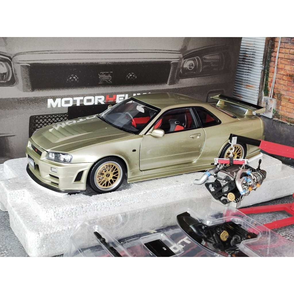 โมเดลรถR34 model MH Model MotorHelix nissan Skyline R34 GT-R Nismo Z ...