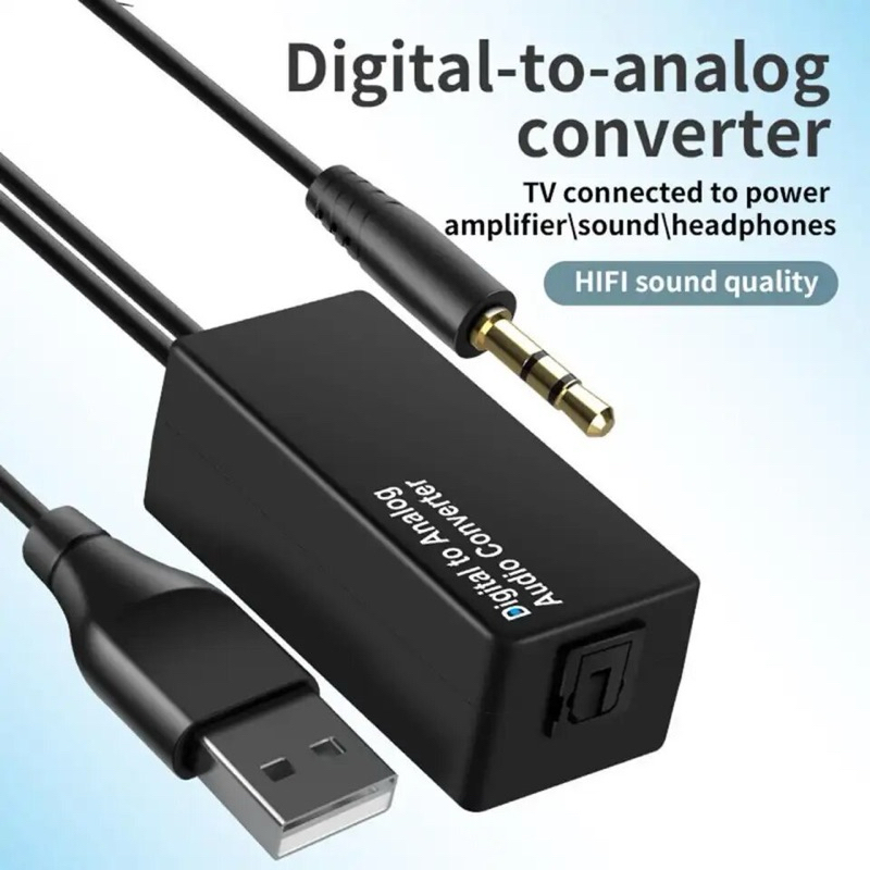 Rca To Digital To Analog Audio Converter Optical/Coaxial