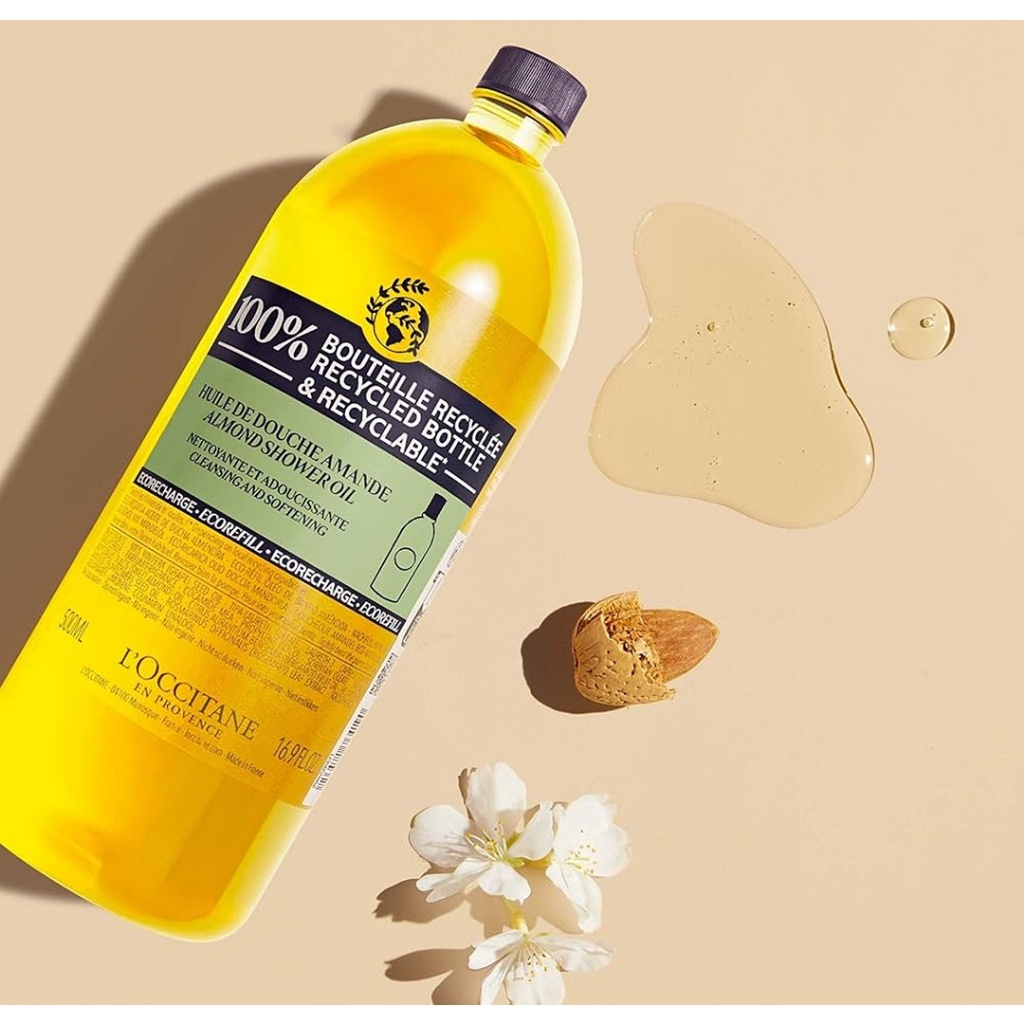 ฉลากไทย ผลิต 2023 รีฟิล โฉมใหม่ L'OCCITANE Almond Shower Oil EcoRefill
