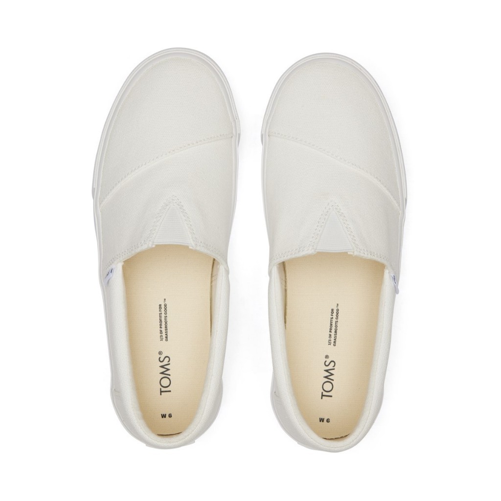 TOMS Alpargata Fenix Platform White Washed Canvas CC