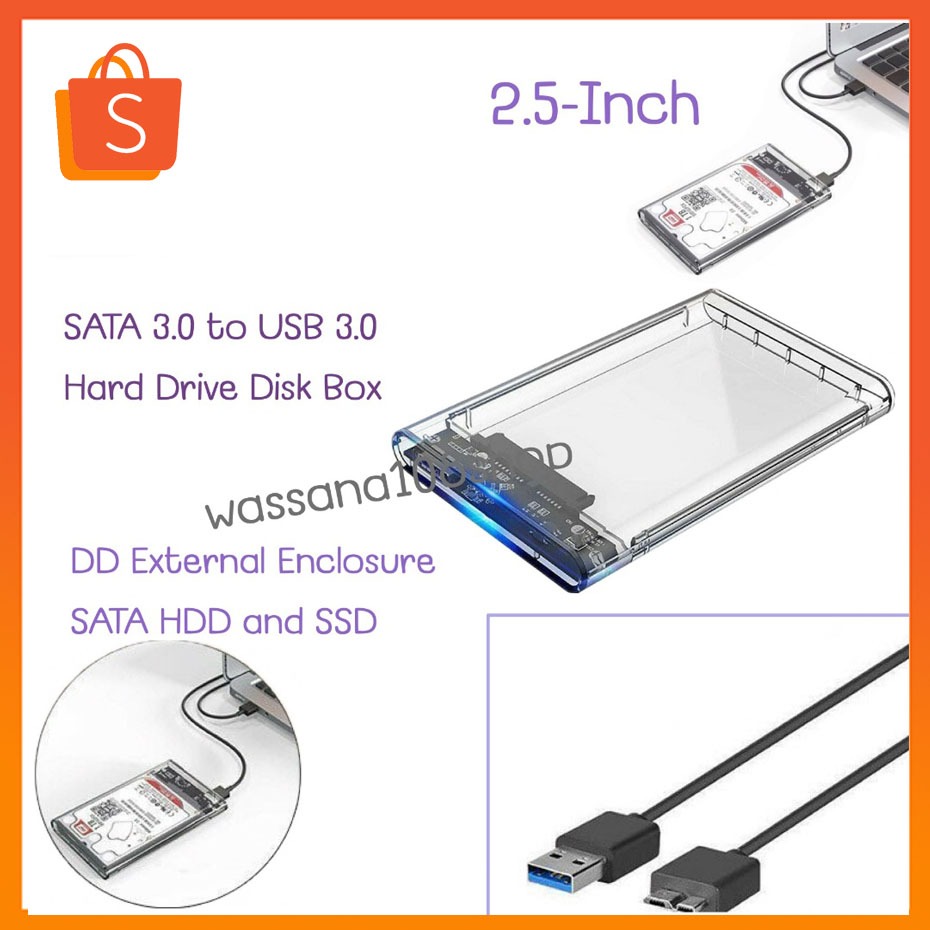 2.5-Inch SATA 3.0 to USB 3.0 Hard Drive Disk Box HDD External Enclosure ...