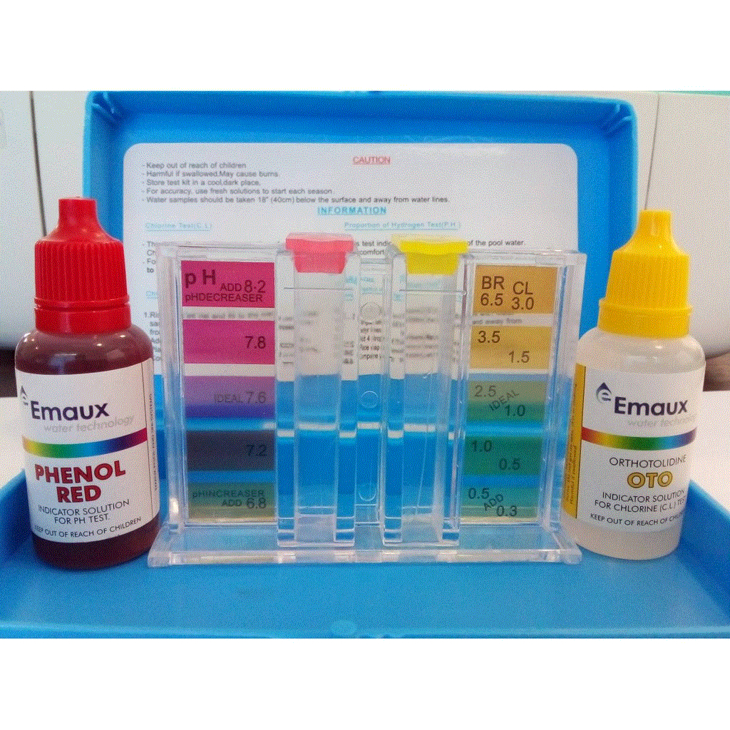 ชุดทดสอบค่า PH & CL สำหรับน้ำในสระว่ายน้ำทุกประเภท Emaux pH & CL Test