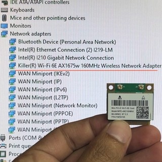การ์ดไวไฟ Intel Killer AX1675 WiFi 6E Tri-Band 5374Mbps MPE-AX210HMW ...