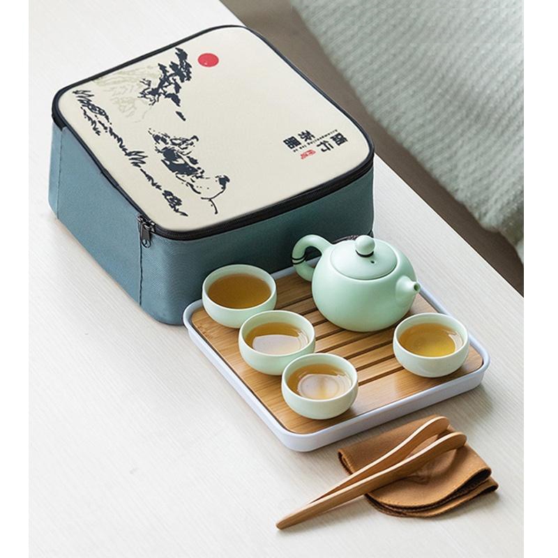 The tea set is easy to carry and suitable for travel.