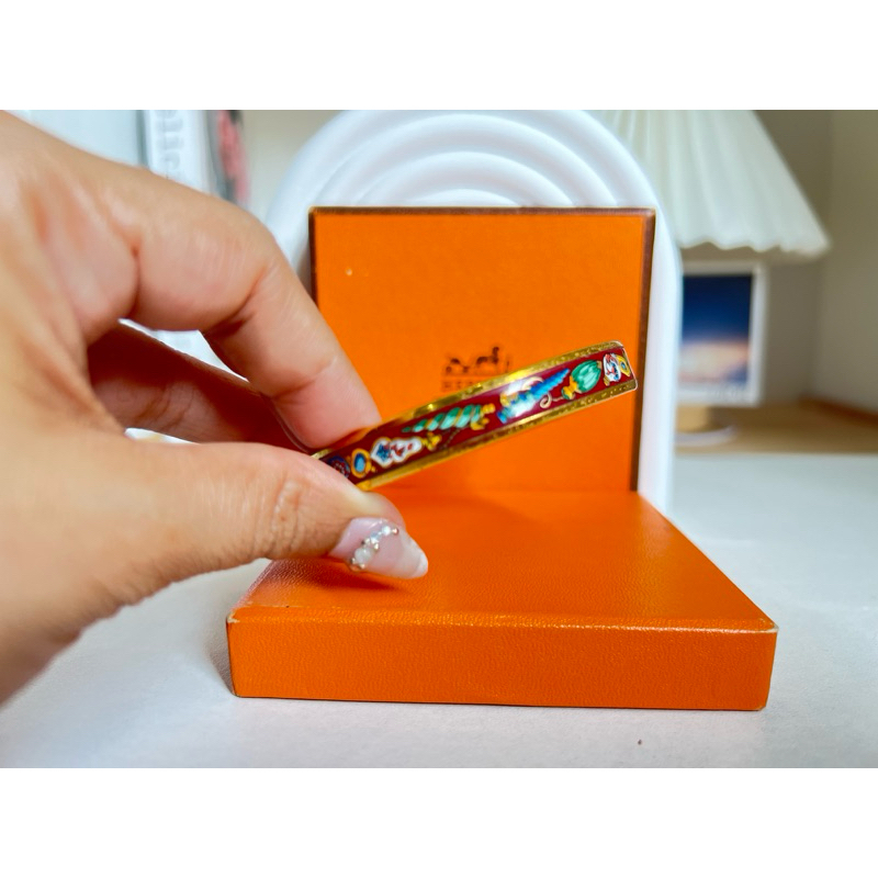 กำไรข้อมือแอร์เมส HERMÈS Dream Catcher Enamel Bangle ของแท้มือสอง