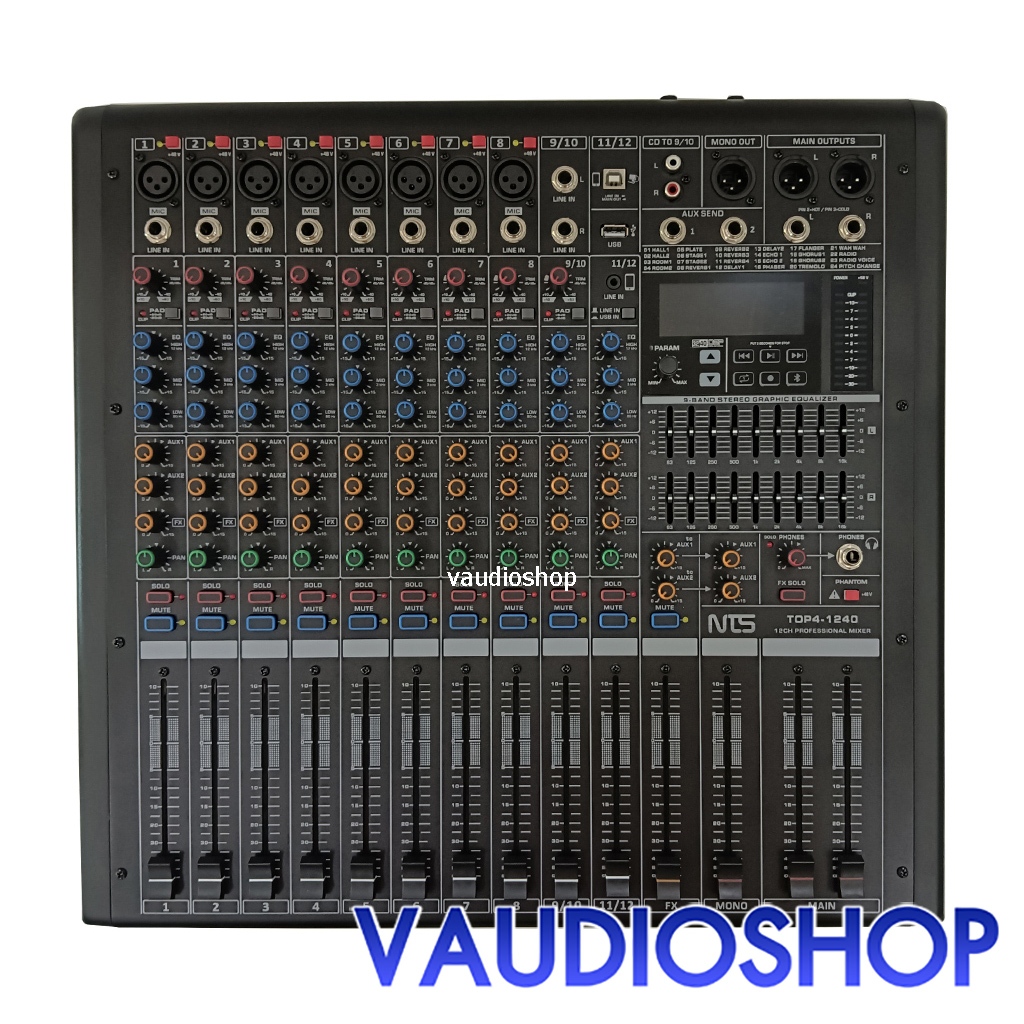 NTS TOP41240 Power Mixer (12input, 400Wx4ch) เพาเวอร์มิกเซอร์ เอ็นที