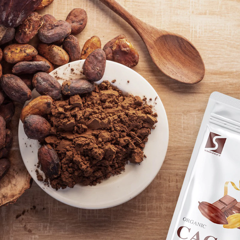 Organic Cacao Powder ผงคาเคาออร์แกนิค ขนาด 100 กรัม สารต้านอนุมูลอิสระสูงเพื่อสุขภาพและความงาม