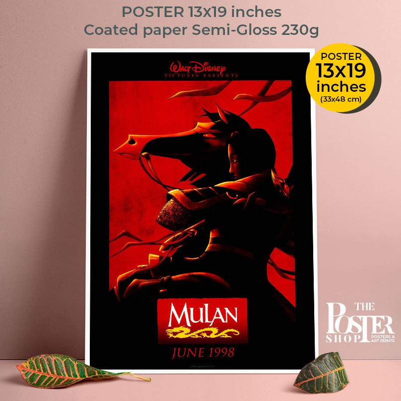Mulan Poster โปสเตอร์มู่หลาน ภาพขนาด 33X48 cm (ไม่มีกรอบรูป) | Shopee ...