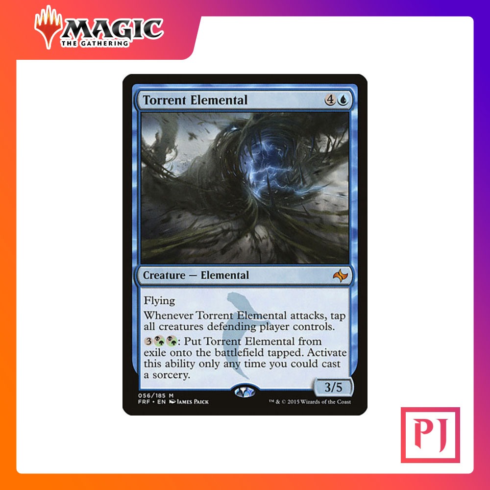 [MTG] Torrent Elemental [FRF] [BLUE] [MYTHIC] [NORMAL] [ENG] (การ์ดเม ...