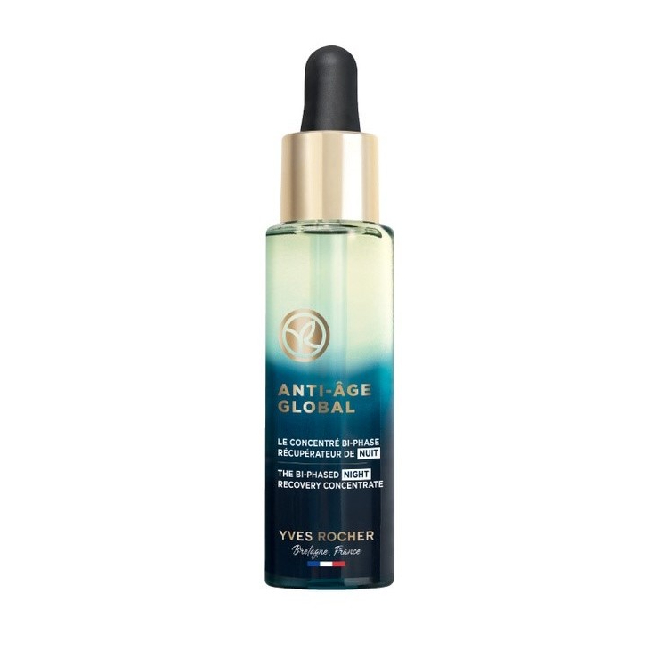 Yves Rocher ANTI-AGE GLOBAL THE BI-PHASED NIGHT RECOVERY CONCENTRATE