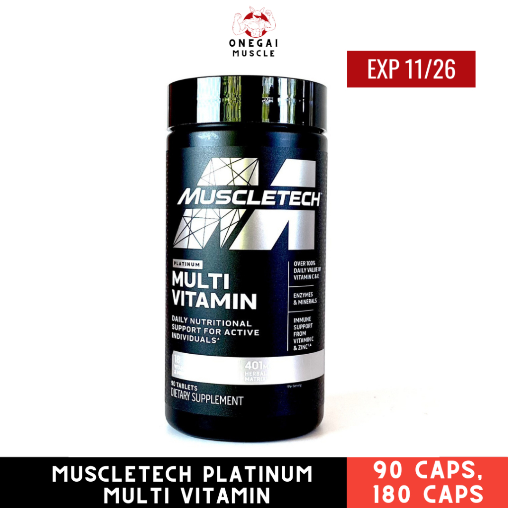 Muscletech Essential Series Platinum Multi Vitamin, 90 - 180 Tablets ...