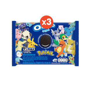 โปรโมชั่น : แพ็ค 3 ชิ้น Oreo Vanilla Pokémon โอรีโอ คุกกี้แซนวิชสอดไส้ครีม รสวานิลลา รุ่นโปเกมอน 248.4 กรัม 27.6 กรัม x 9 ห่อ