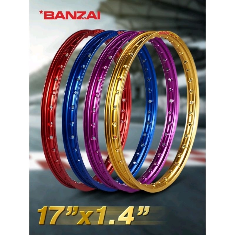 ล้อ วงล้อ BANZAI บันไซ รุ่น JAPAN RIM ขนาด 1.4-17 (ราคาต่อ 1 คู่ ...