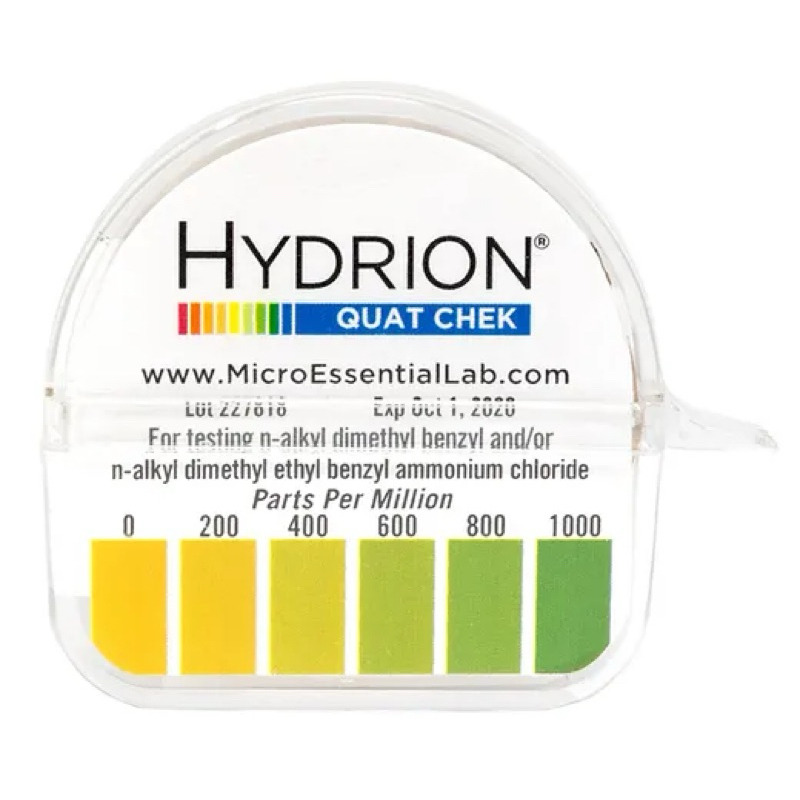 Hydrion Quat Check 1000 | Quaternary Check Test Paper Hydrion® Quat ...