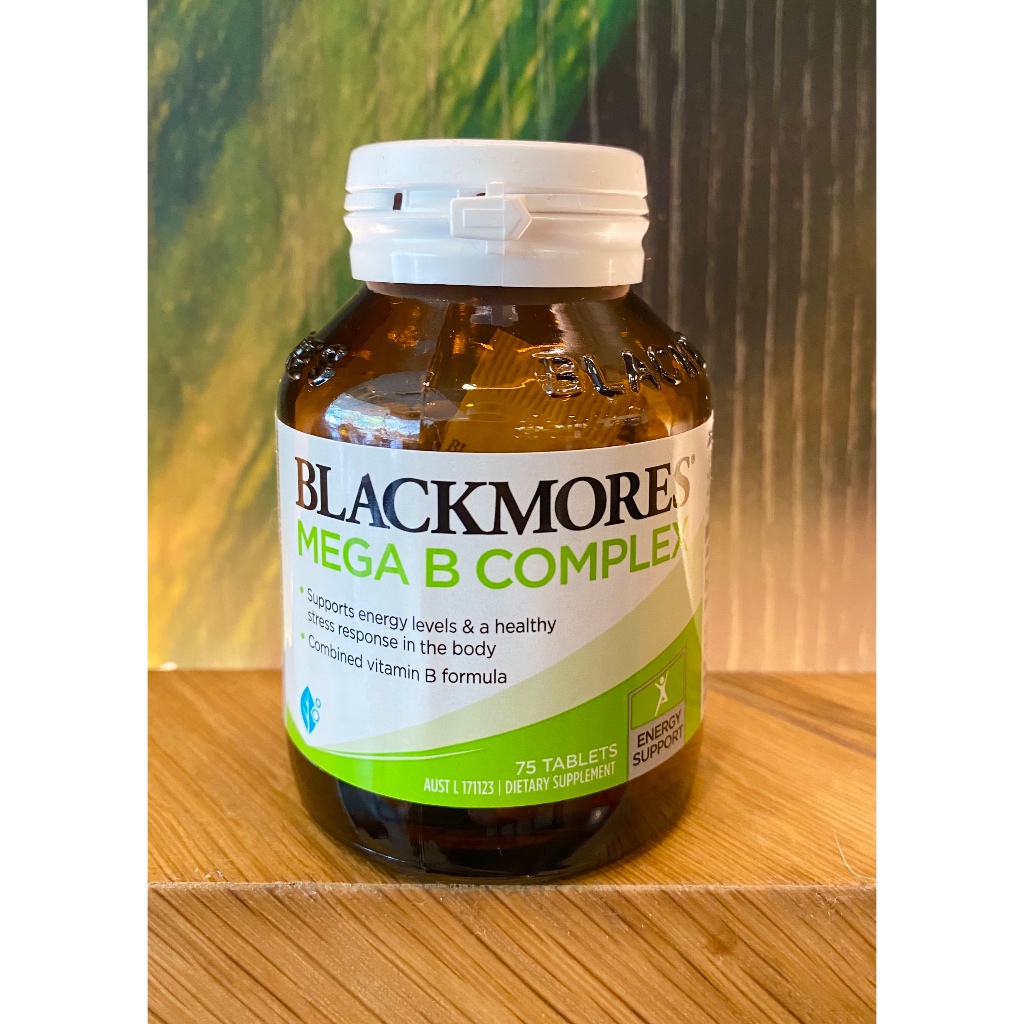 Blackmores Mega B Complex Energy Support Vitamin B12 75 Tablets ผลิตและ