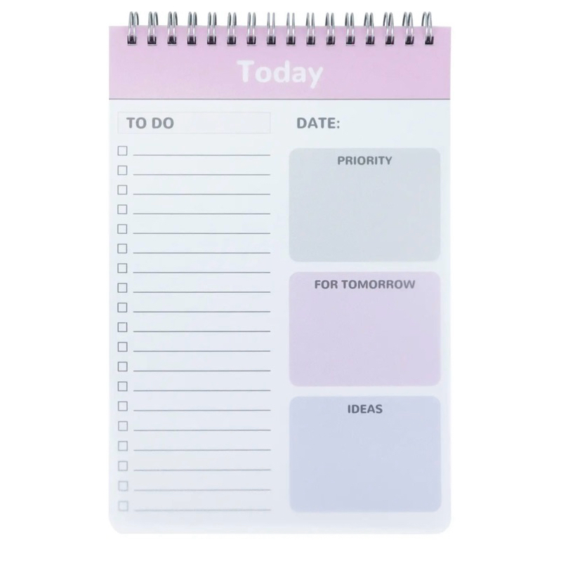 Today’s Plan Notepad สมุดจดรายวันแบบสันลวด | Shopee Thailand