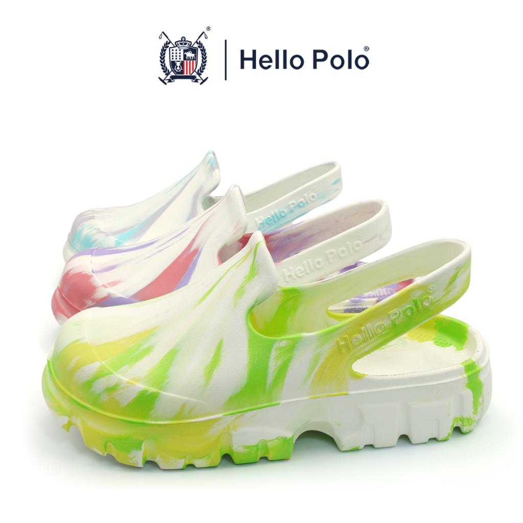 รองเท้า Hello Polo รุ่น HP8025 รองเท้าแฟชั่น รองเท้ารัดส้น สีทูโทนลาย ...