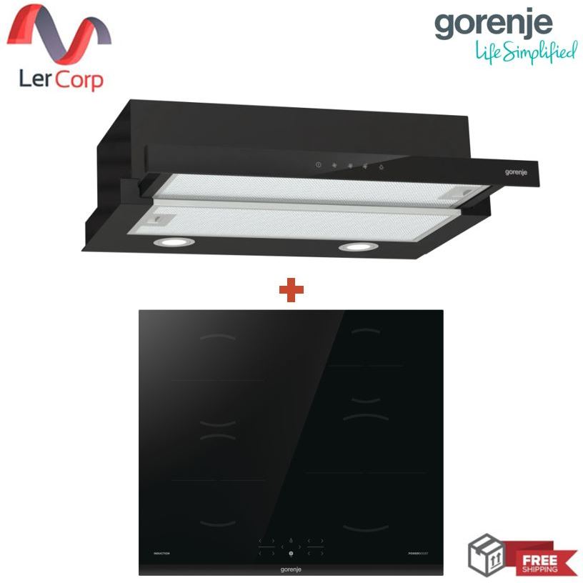 (Gorenje) เครื่องดูดควันแบบฝัง TH64E4BG + เตาไฟฟ้า induction 4 Zones 60 ...