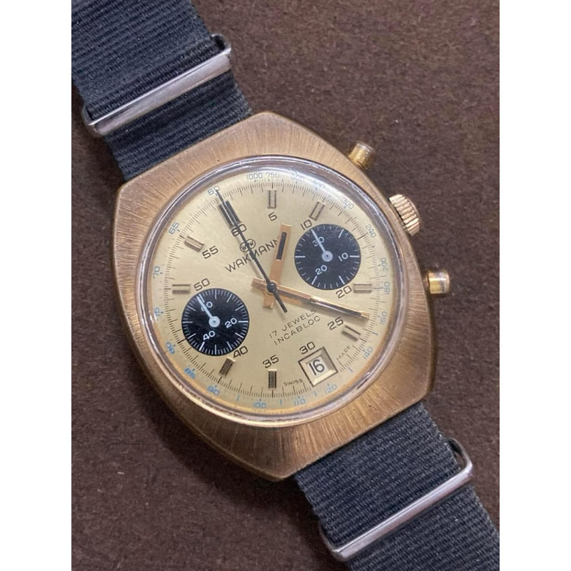 Cadran Chrono Vintage Desotos 29.5mm - Pour Mouvement Valjoux 7734, Neuf Sans Étiquette