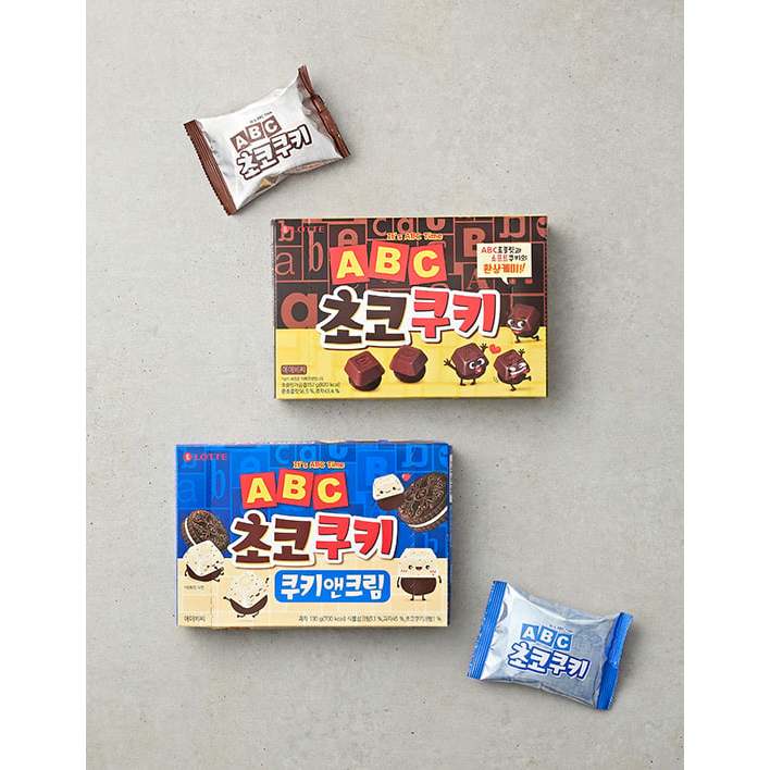 Lotte ABC Choco Cookie เอบีซี ช็อกโก ช็อกโกแลต คุกกี้ / Cookie&Cream 50 ...