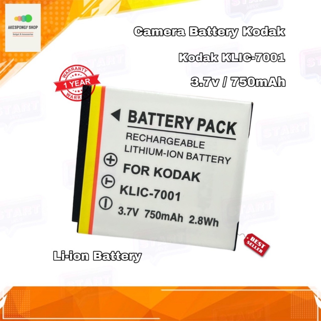 แบตกล้อง Camera Battery Kodak KLIC7001 (3.7v/750mAh) Liion Battery For Kodak EasyShare Series