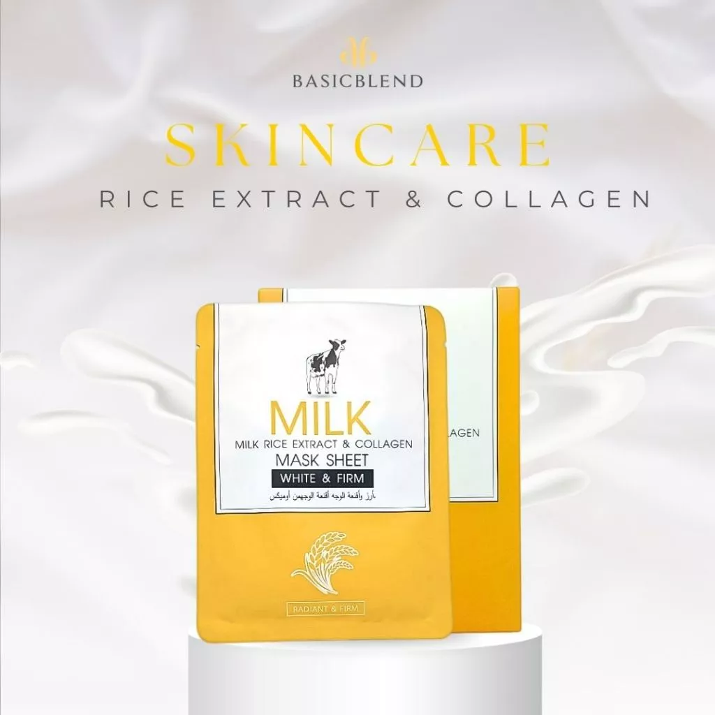 Basic Blend Milk Rice Extract & Collagen Mask Sheet